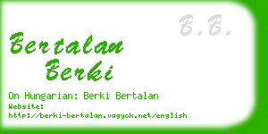 bertalan berki business card